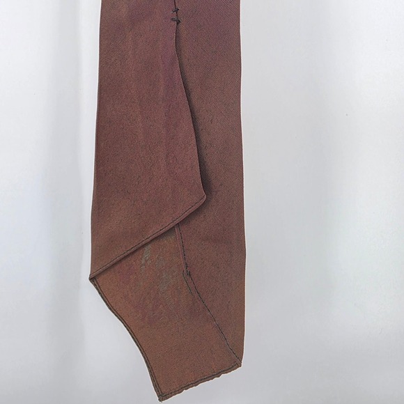 Vintage Arco Brown Hunting Dog Duck Print Silk Necktie Men's Fashion Accessory